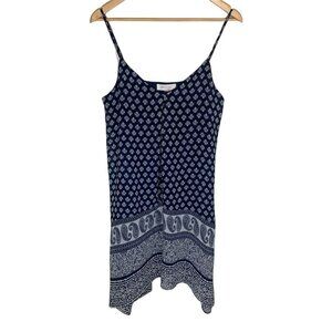 Vince Camuto Paisley Print Sundress Navy White Small Sleeveless